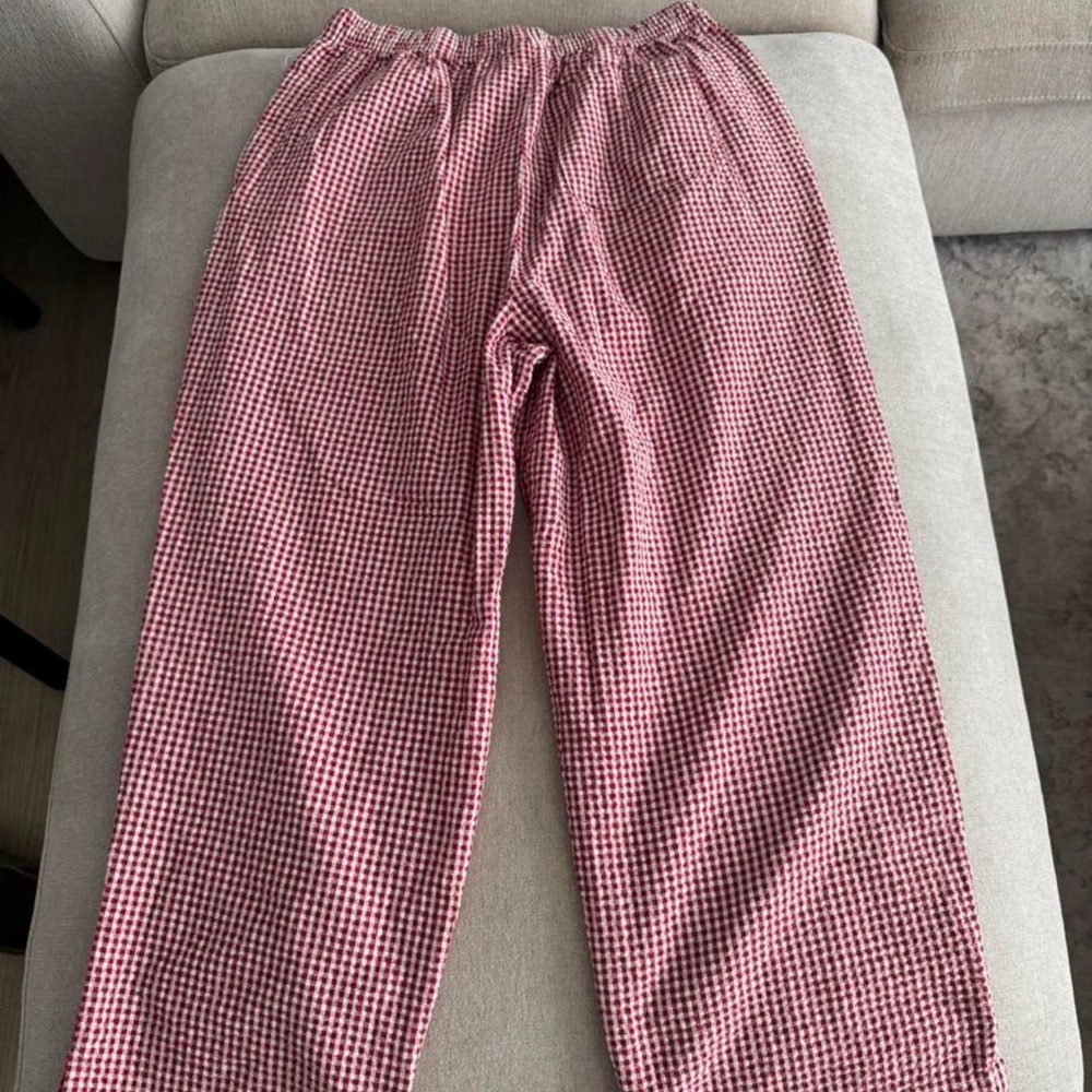 Classic Elements Red And White Gingham Pants - image 8